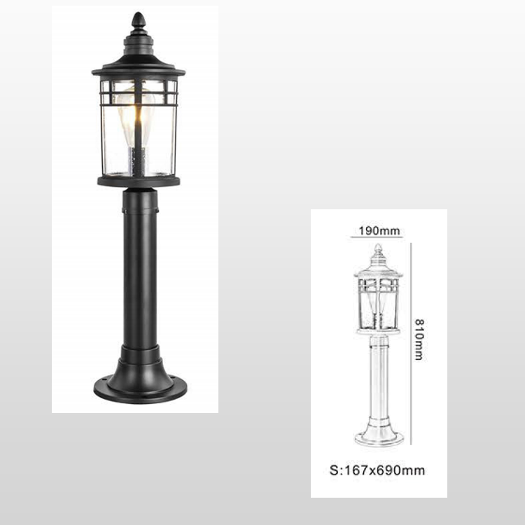 [Classic Outdoor Pillar Light for House Decoration] - This lamp features a classic matte black color, making it the perfect choice for providing cute light, illuminating your yard, yard, garden, driveway, sidewalk, porch, passageway, entrance, and other outdoor spaces.