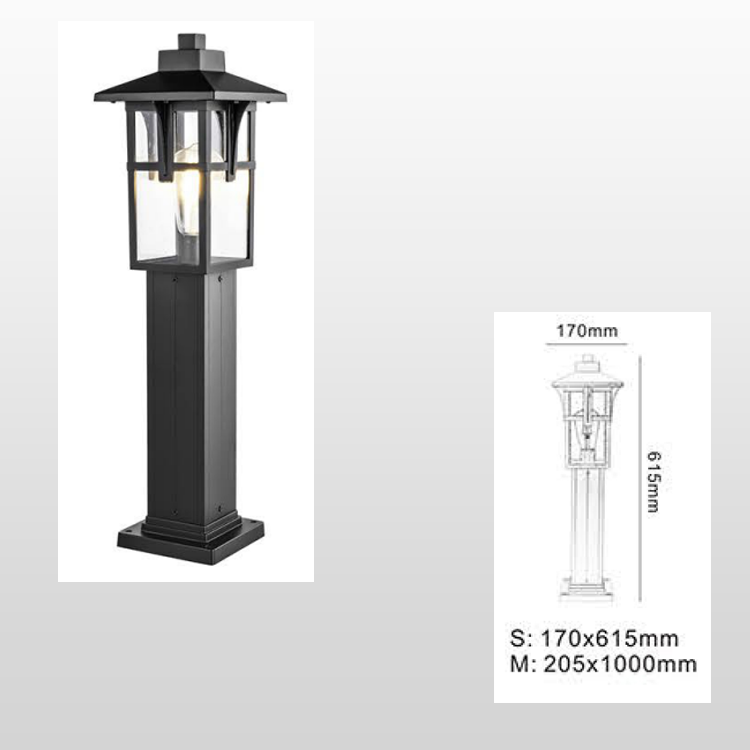 The unique glass lampshade of outdoor lighting fixtures creates a brilliant lighting effect. At the same time, the lamp has passed the IP65 waterproof test, and its outdoor professional paint has also endowed the lamp with corrosion resistance and rust prevention capabilities.