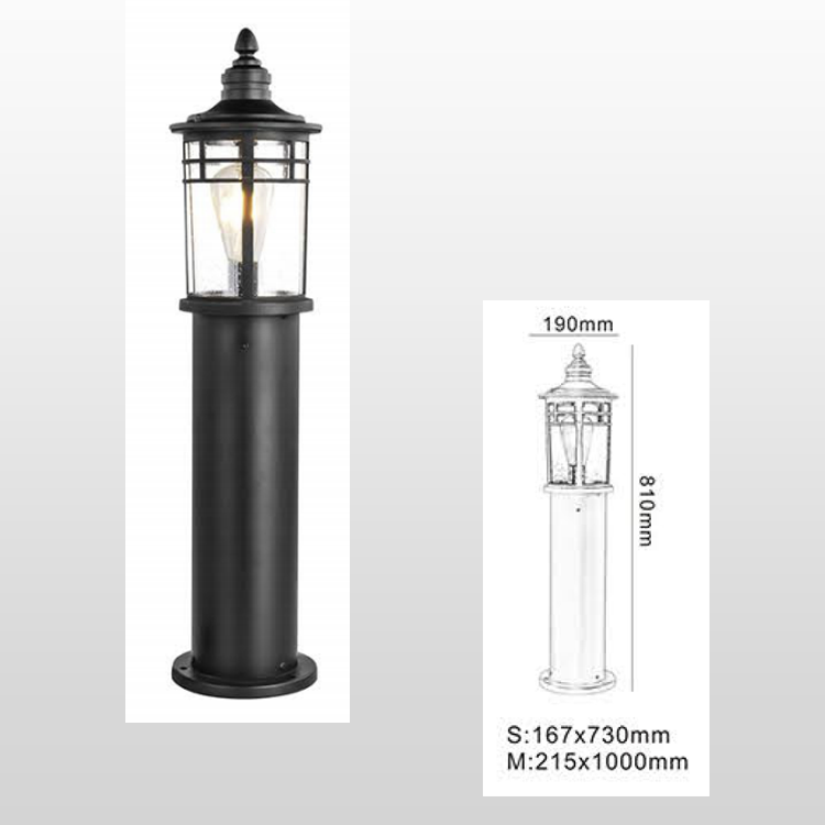 •	【 IP54 waterproof, suitable for outdoor damp places 】 - Outdoor column lanterns are made of sturdy cast aluminum and equipped with a sturdy waterproof coating to prevent corrosion and rust. It is IP54 waterproof and can be used in outdoor environments for many years without corrosion.